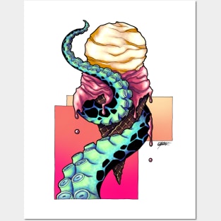 Tentacle Ice Cream Posters and Art